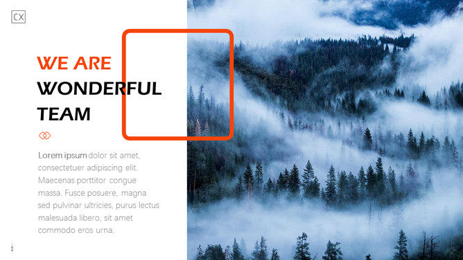 自然森林图文排版杂志风PPT模板