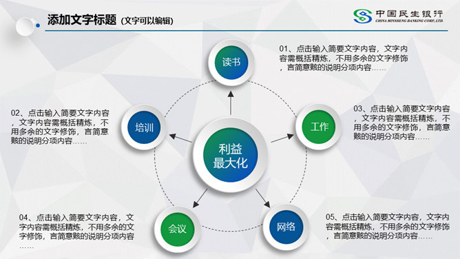 中国民生银行专用PPT模板